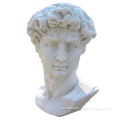 High grade white david head marble stone statue
